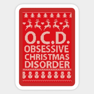 Obsessive Christmas Disorder OCD Sticker